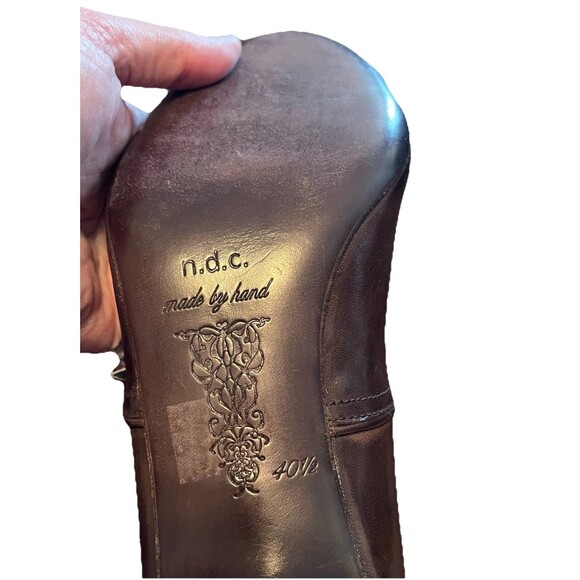 Womens N.D.C. Made By Hand Emmy Mary Jane Pumps Brown Leather Women's Size 9.5 - Picture 7 of 9
